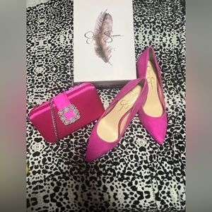 Jessica Simpson Hot pink pumps